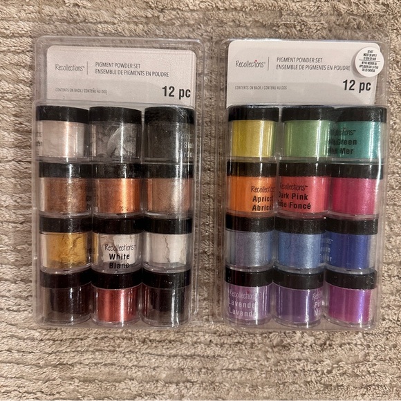Metallic and Rainbow Pigment Powder Set by Recollections Brand New - Picture 1 of 9